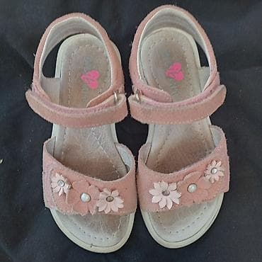 antilop patike: Dečje sandale – roze - Model: otvorene sandalice sa dva kaiša - — 1