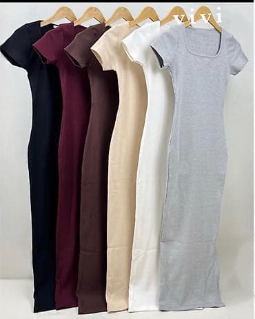 david jones beograd: ❤️Ribana maxi haljina s kratkim rukavima i četvrtastim izrezom. ✅ — 5