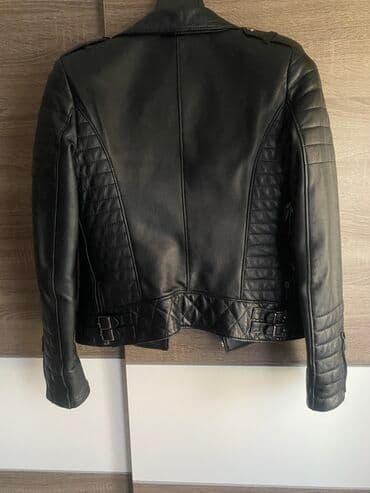 blejzer sa sljokicama: Kožna ženska biker jakna Luciano Collection – crna - Materijal: 100% — 6