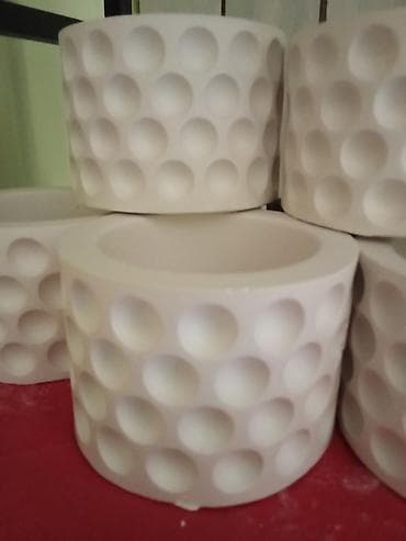 heets varijante: Dekorativne gipsane figure i saksije – ručni rad - Materijal: beli — 5