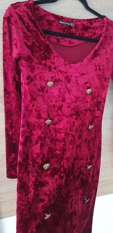 Haljine: Elegantna haljina od pliša – Asprin Fashion - Model: uska, midi — 3