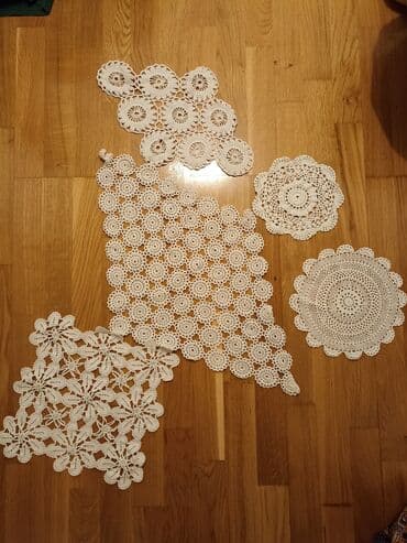 kutije za odlaganje igracaka: Doilies, Used, color - White — 1