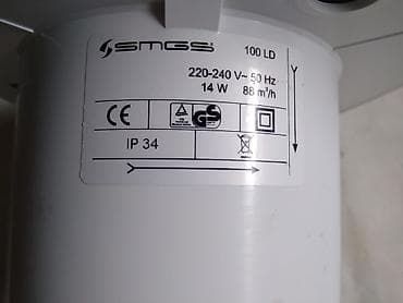 drvene komode polovne: Ventilator SMGS za kupatilo beli prečnika 100 mm. kao nov — 3
