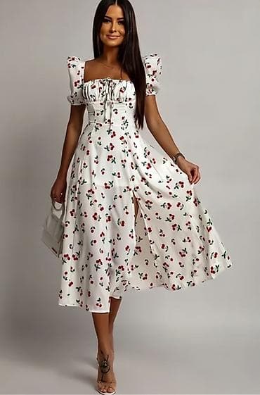 dika haljine: 🌸Romantična cvetna maxi haljina s puf rukavima
✅2500 din — 5