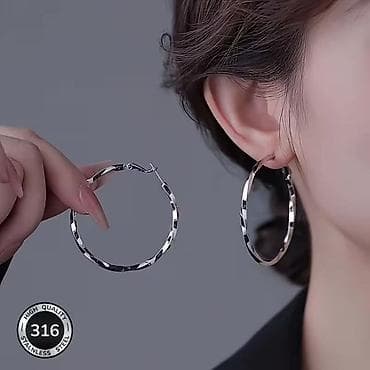 jednodelne pidzame h: Velike okrugle minđuše – nerđajući čelik 316 Gs - Materijal — 3