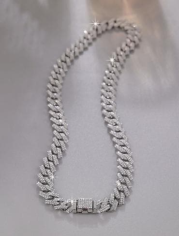 duboke air force 1: Masivni muški lanac – Cuban Link stil, u dve varijante završne obrade — 3