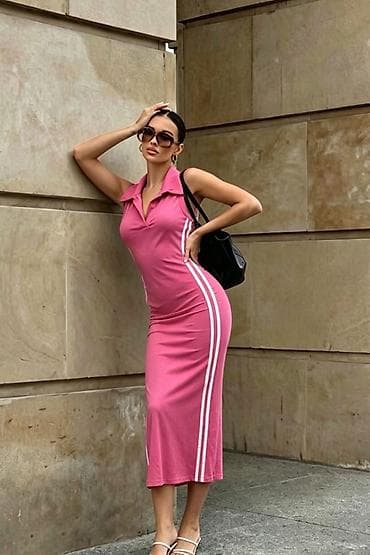 elisabetta franchi haljine: ✅Ribana midi haljina bez rukava sa sportskim detaljima
✅2000 din — 1