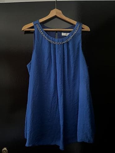 crveni blejzer: Plava damska bluza bez rukava – Ocean Fashion, veličina XL - — 1