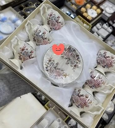 Tools & Equipment: Setovi šoljica za kafu/čaj sa tanjirićima – porculan, cvetni motivi - — 2