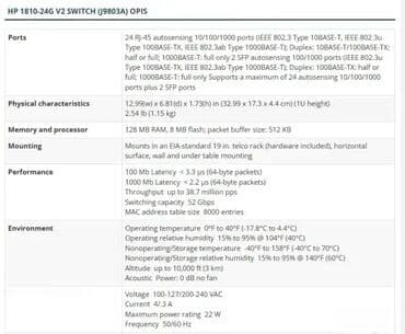 hp pavilion dv9700: *** SUPER AKCIJA *** #2065 Kvalitetan switch - HP 1810-24G (J9803A); — 3