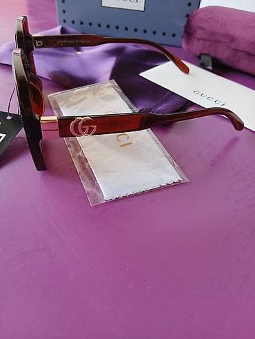 zenski brosevi: Gucci ženske sunčane naočare, oversized kvadratni/mačkast oblik. Okvir — 4