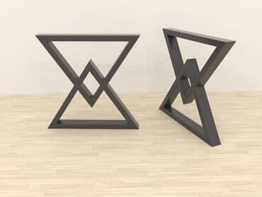 tabure sa prostorom za odlaganje: Noge za sto 005 Dimenzija 70x72cm Materijal : Metalna cev 60x40 — 2