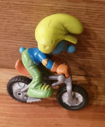 Figurice i makete: STRUMFOVI - PEYO ORIGINAL LAFIG igracka. Strumf na biciklu — 5