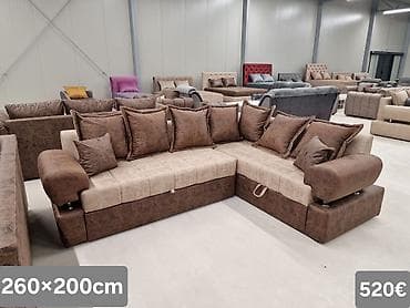 trpezarijske stolice krusevac cena: Ugaone garniture – više modela i dimenzija - Model 1: siva plišana — 5