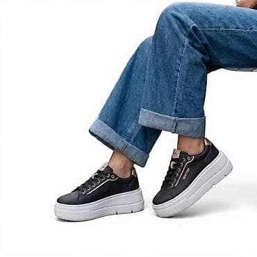 economic 43 zenski: Crne ženske patike sa platformom - Dizajn: moderan „chunky“ stil sa — 1