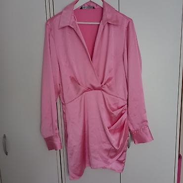 pink svecane haljine: Prelepa Zara haljina - L velicine. Roze boje, satenska. Materijal nije — 6