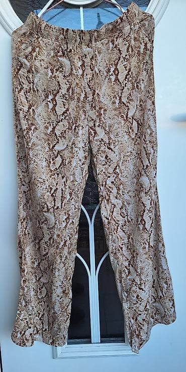 Ženske pantalone Janina – model sa printom zmijske kože - Veličina