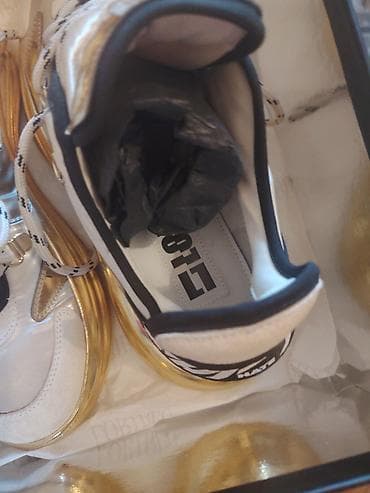 patike uptempo: Modne patike LRBL – bele sa zlatnim detaljima - Model: niskoprofilne — 3