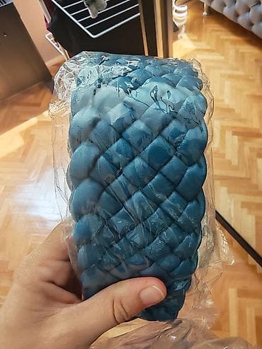 torba za putovanje: Pleteni damski kaiš – tirkizno/plava boja 102 cm dužina - Širok — 2