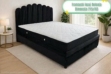 Francuski ležaj Bolonja – dimenzija 215 x 165 cm - Moderan tapacirani