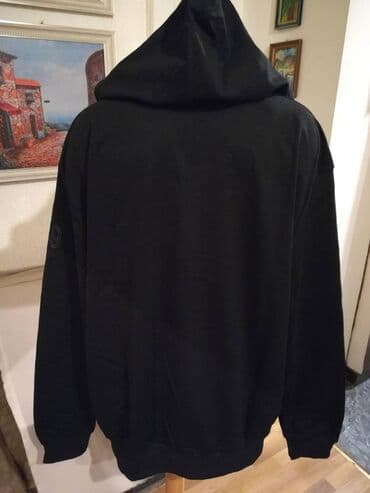 siroke pantalone za punije: Novi muski pamucni duks sa kapuljacom u velikom broju Benx 5XL Crni — 5
