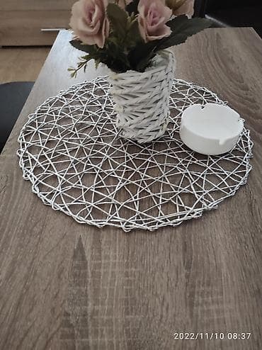 Dekoracija za stoce,Srebrne boje