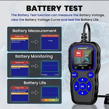 rucni kompresor za vazduh: Novo - UDIAG CR720 OBD2 EOBD+CAN sa testerom napona baterije Funkcije — 8