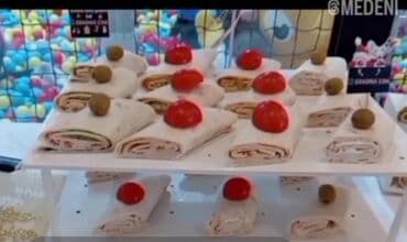 Pastry, sweets: Slana torta u obliku torte, kreirana od različitih vrsta suvomesnatih — 10