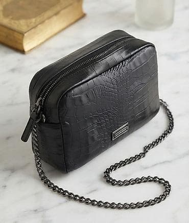 waikiki torbe za mame: Crna crossbody torbica sa teksturom krokodilske kože - Materijal — 1