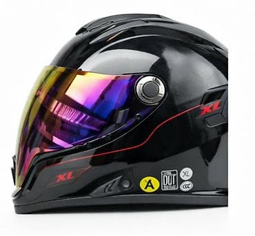 Kids' bicycles: Moto kaciga FGN sa reflektujućim vizirom – crna Kvalitetna FGN moto — 6