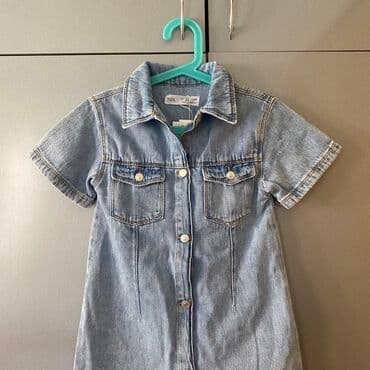 Bodiji i zeke za bebe: Zara haljina od teksasa za devojcice Sa kratkim rukavima,ali moze za — 5