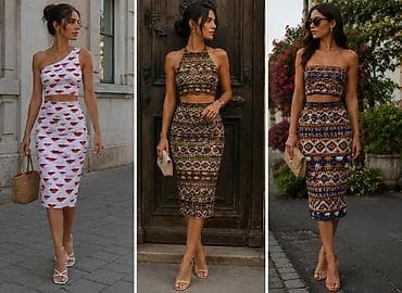 Komplet – crop top + uska midi suknja. - Krojevi gornjih delova
