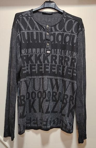 Muška duga bluza sa dugmadima (henley stil) - Boja: tamnosiva/crna na lalafo.rs Muška duga bluza sa dugmadima (henley stil) - Boja: tamnosiva/crna