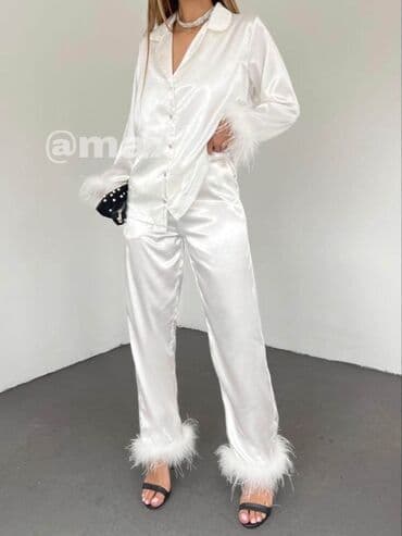 zeleno odelo: 🤍New,, Queen Satin’’Suit/Set🤍Velicine:S M L XL Boje:Bela Zelena i crna — 3