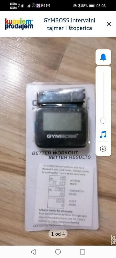satovi oglasi: GYMBOSS intervalni tajmer i štoperica Kompaktan, lak za upotrebu — 1