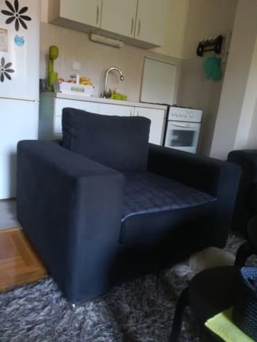 pepco tabure sivi: Kao nova fotelja, sivi kvalitetan stof — 3