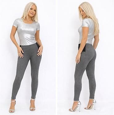 Lične stvari: Ženske helanke – sivo antracit - Kroj: uske, visok struk, dužina do — 2