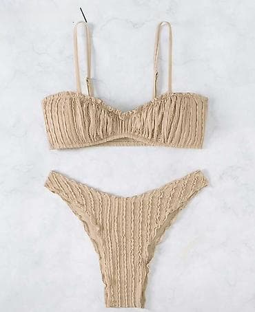 bebi odeca za devojcice: NOV U PAKOVANJU! S velicina Ženski kupaći kostim – dvodelni set, bež — 7