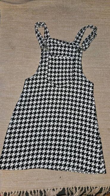 katrin svecane haljine: Haljinjca za devojčice 152-158. Štof crno bele boje sa tregerima — 3
