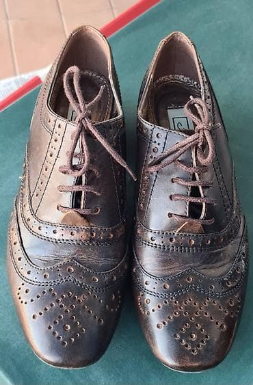 Cipele, kožne, Janet.D, tamno braon, malo nošene, veličina 38