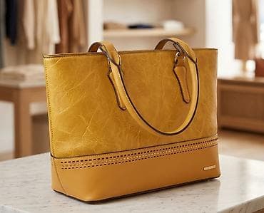 torbe m: Ženska tote torba u toploj žuto‑oker boji, elegantnog pravougaonog — 1