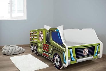 stalaže za knjige: Dečiji Krevet za Dečake 140x70 cm – Truck Army (Šifra proizvoda: ) - — 1