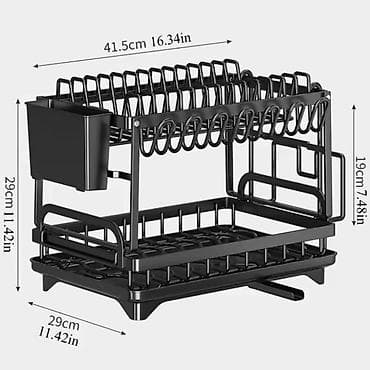 flekeri za garnituri: Elegantno cedilo za suđe sa tacnom 🔹 Unesite sofisticiranost i — 4