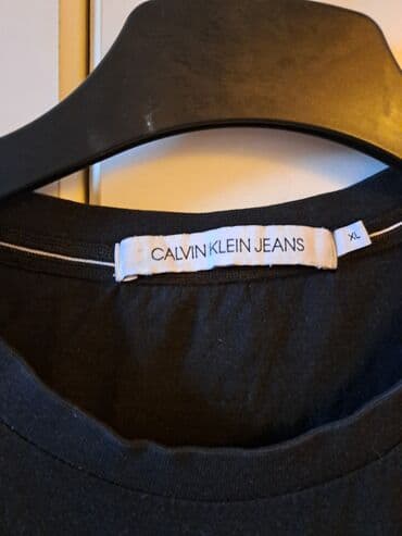 make up: Short sleeves T-shirt, XL (EU 54), Calvin Klein, color - Black — 6