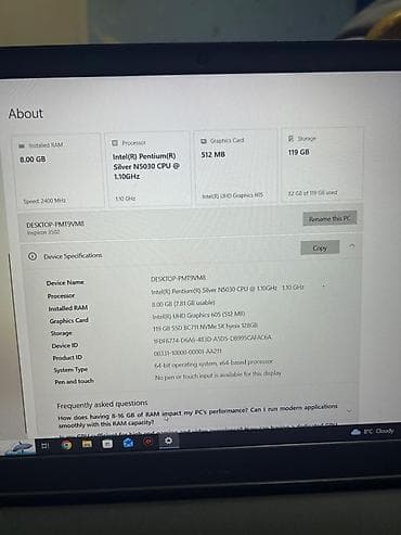 Gateway: Dell Inspiron 3502 – 15.6" laptop Specifikacije: - Ekran: 15.6" — 4