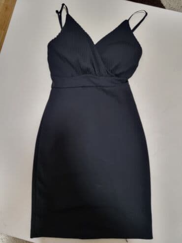 dugacke haljine: 9Fashion Woman S (EU 36), bоја - Crna, Oversize, Kratkih rukava — 1