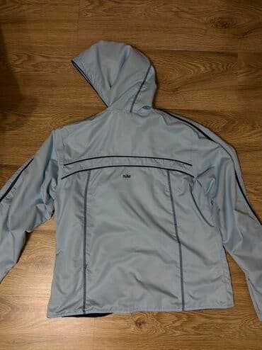sweatshirt h m: Windbreaker, XL (EU 54), Nike, color - Grey, Polyester — 3
