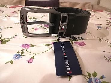 pandora mindjuse srca: Novi muski kozni markirani kais Tommy Hilfiger u crnoj boji. Zemlja — 3