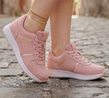 new balance patike 327: Ženske patike – puder roze - Materijal: mekani velur/antilop izgled — 1