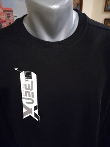 Jackets: Sweatshirt, 5XL (EU 62), color - Black — 2